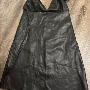 Victoria secret Black Faux Leather Dress
